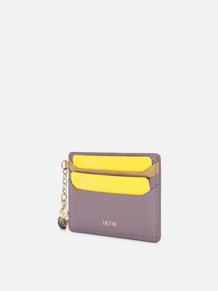 Tuck Leather Card Holder - Grape