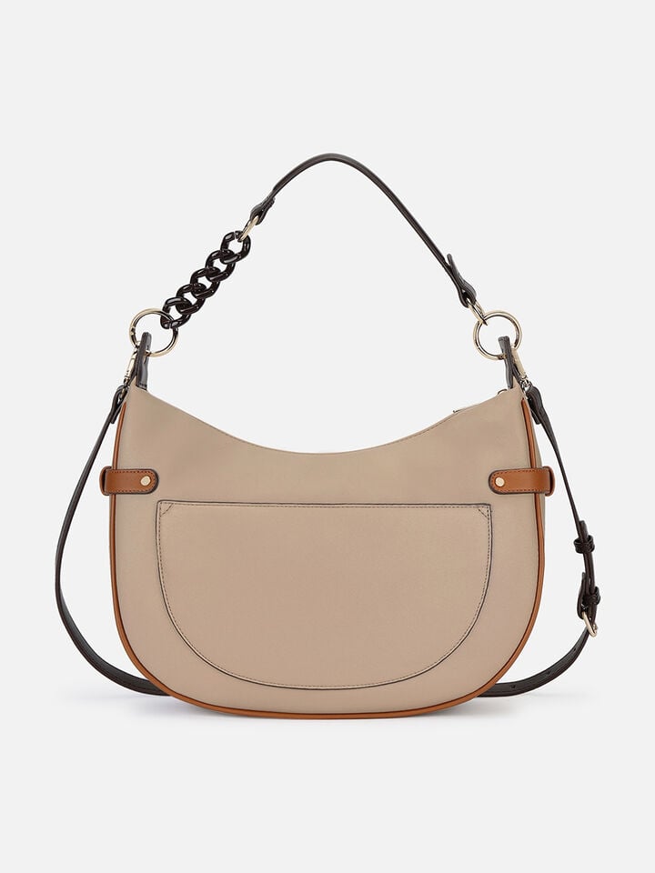 Clara Large Shoulder Bag - Beige