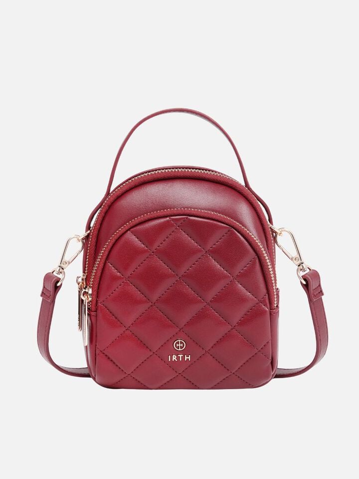Brie Quilted Sling - Cherry