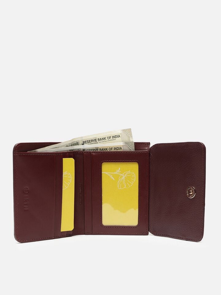 Ryan Leather Wallet Small - Dark Cherry