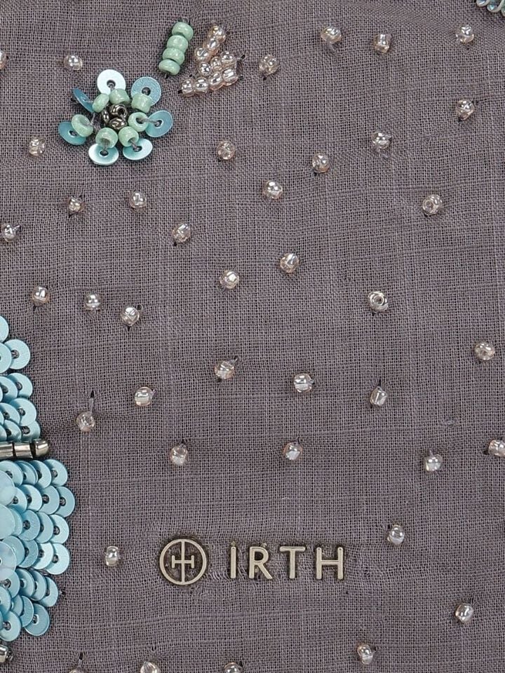 Tara Beaded Sparkles Handheld - Grey