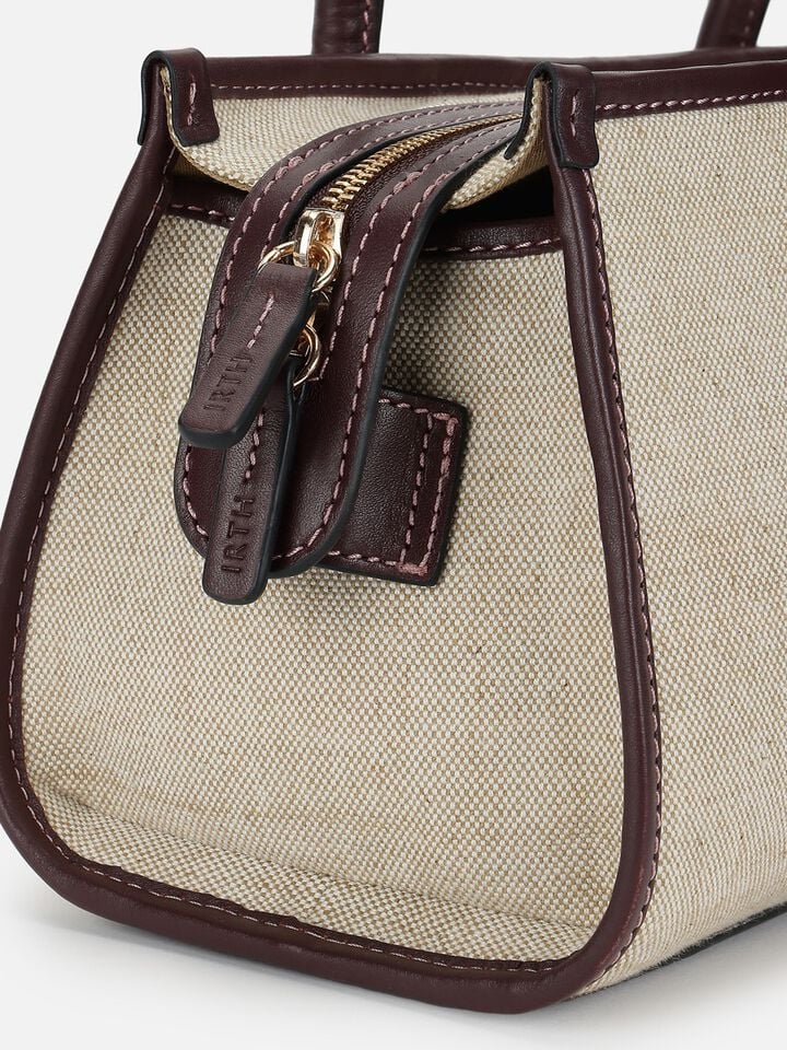 Phoebe Canvas Shoulder Bag - Brown