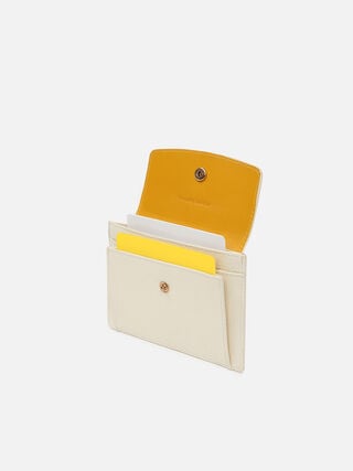 Wisp Leather Card Holder - Off-White