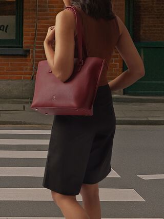 Jackie Tote - Dark Cherry