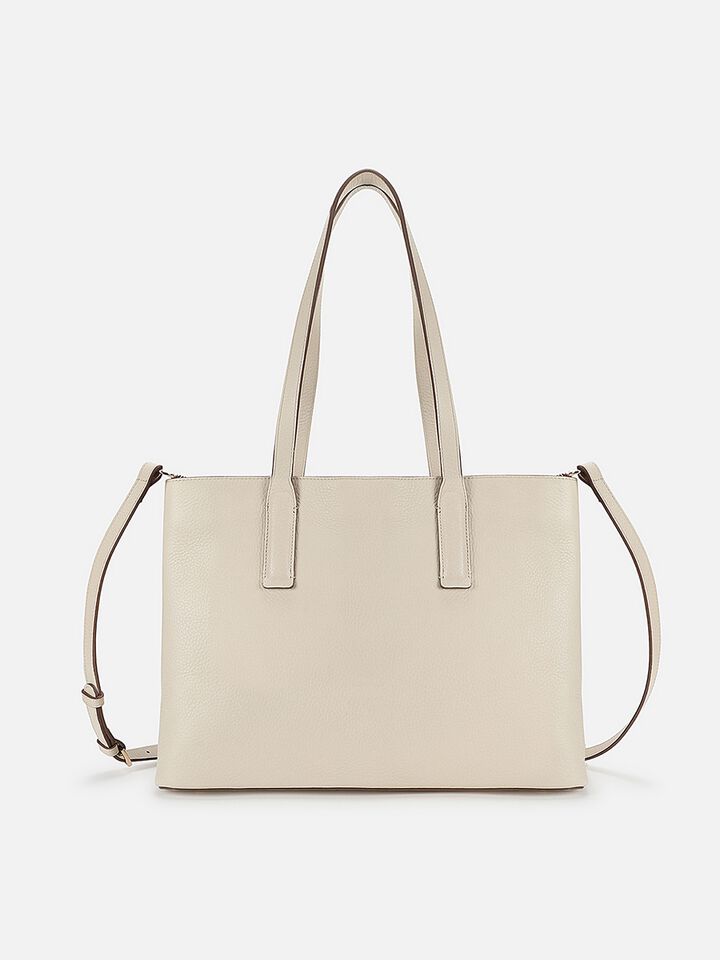 Luella Leather Tote Bag - Off-White