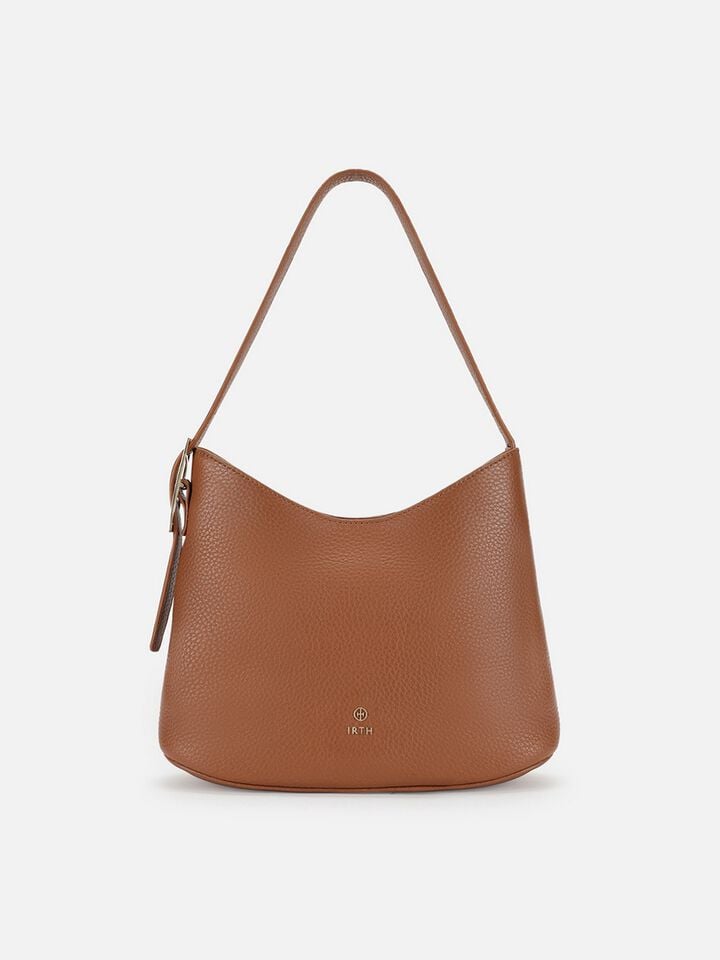 Lisette Leather Shoulder Bag - Tan