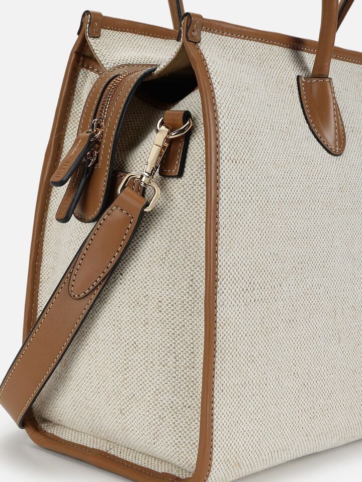 Phoebe Canvas Work Bag - Beige