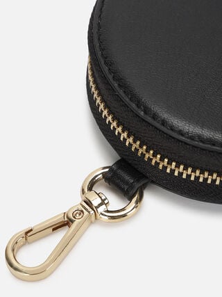 Chime Leather Coin Pouch - Black