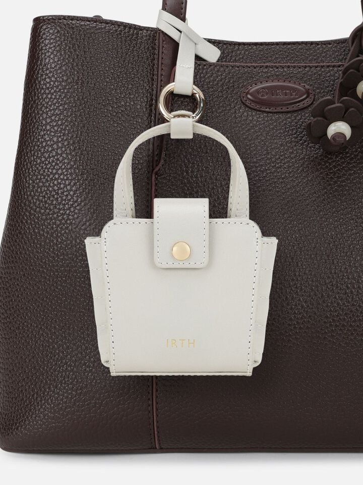 Meg Miniature Leather Handheld - Off-White