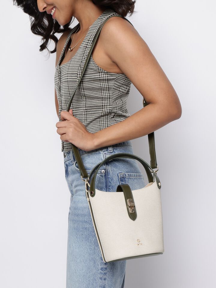 Birch Twines Bucket Handheld - Beige