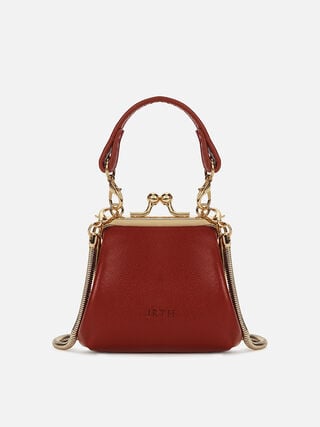 Juliet Leather Miniature Kiss Lock - Red