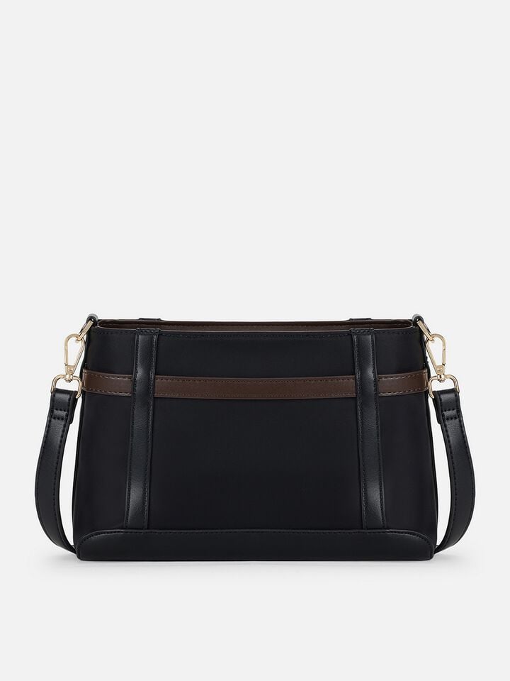 Thea Nylon Sling Bag - Black