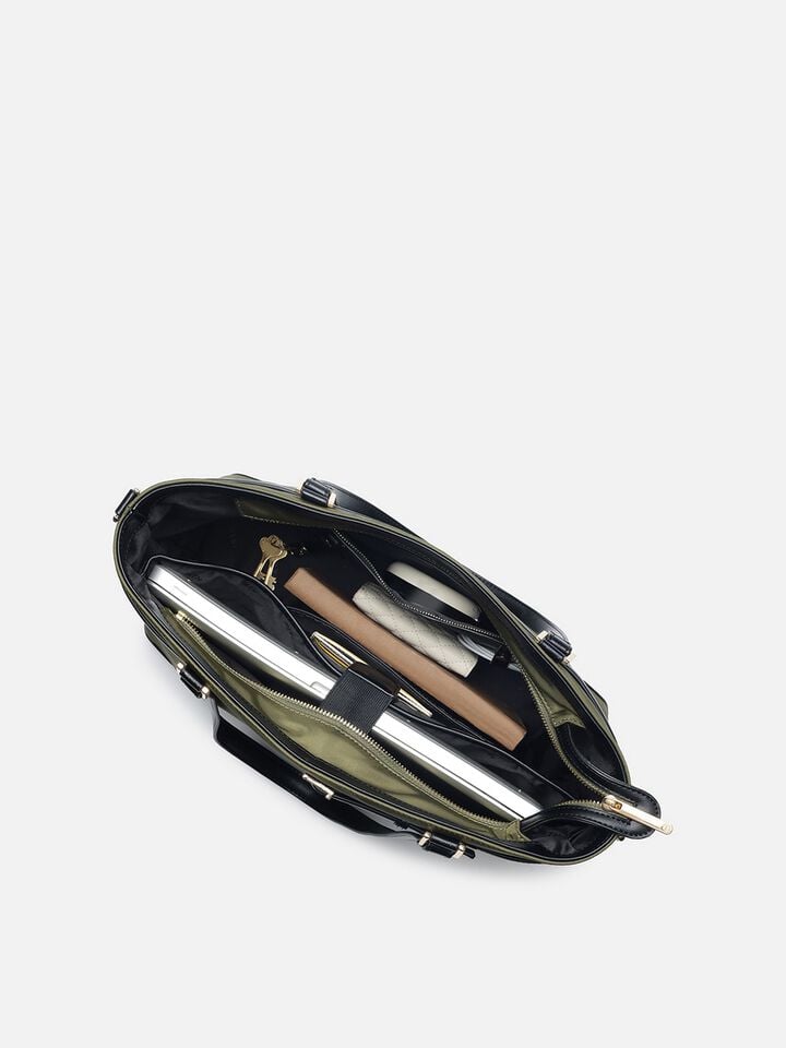 Thea Nylon Work Bag - Olive