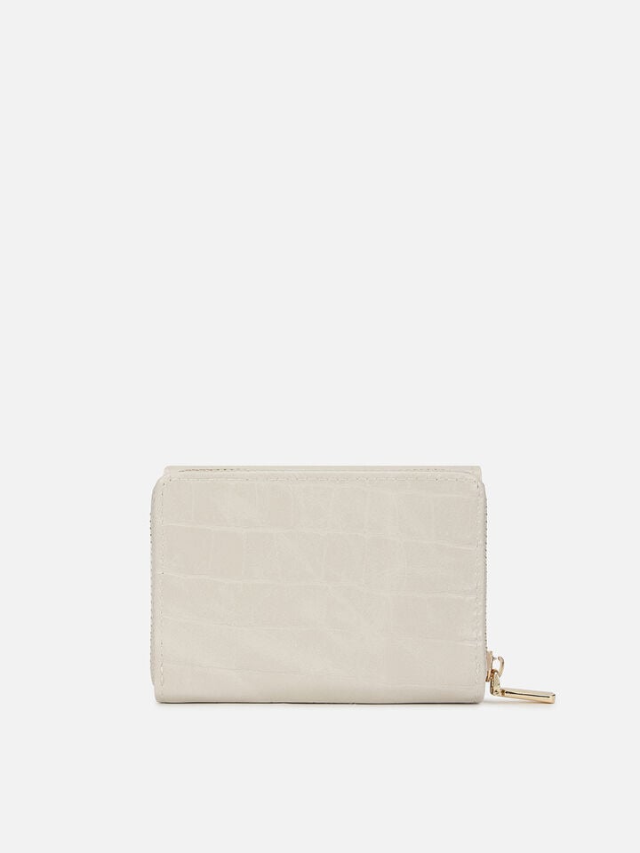 Odele Croco Wallet - Off-White