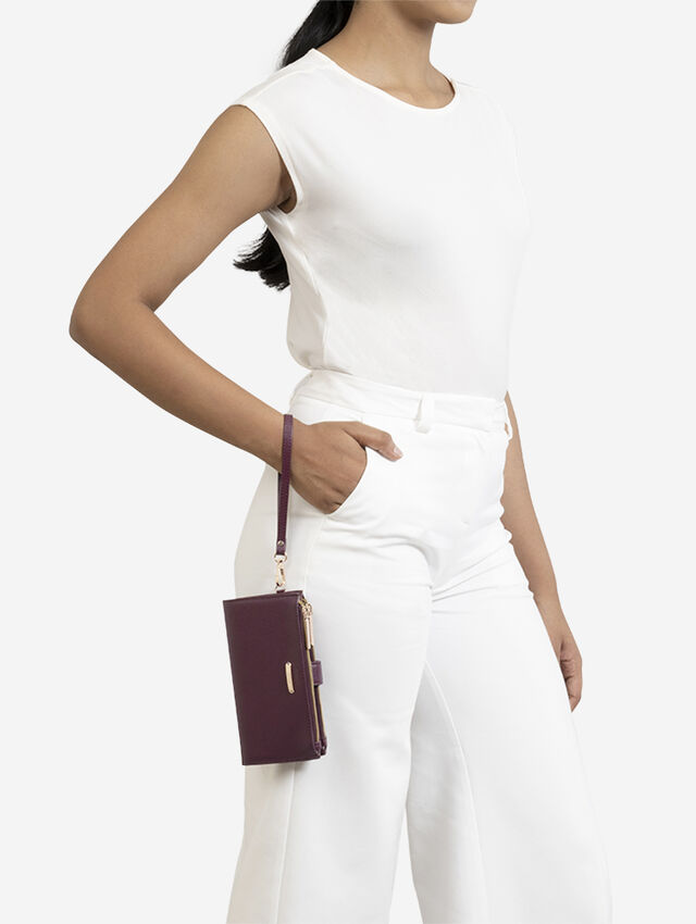 Button Up Beauty BurgundyWallet