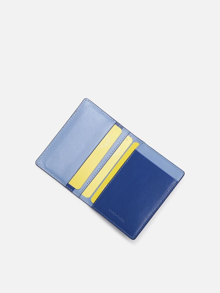 Stash Leather Card Holder - Blue