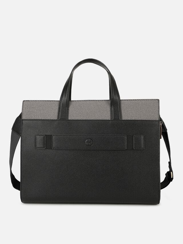 Olivia Tweed Work Bag - Black