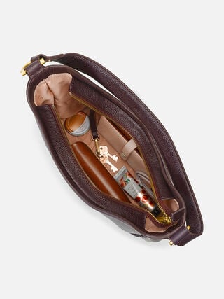 Lillian Leather Shoulder Bag - Plum