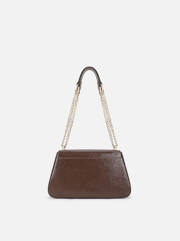 Stevie Snakeskin Sling - Brown