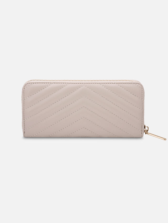 Quilted Beige Wallet