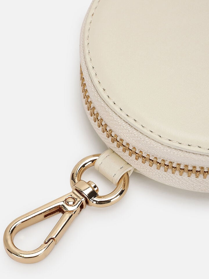 Chime Leather Coin Pouch - White