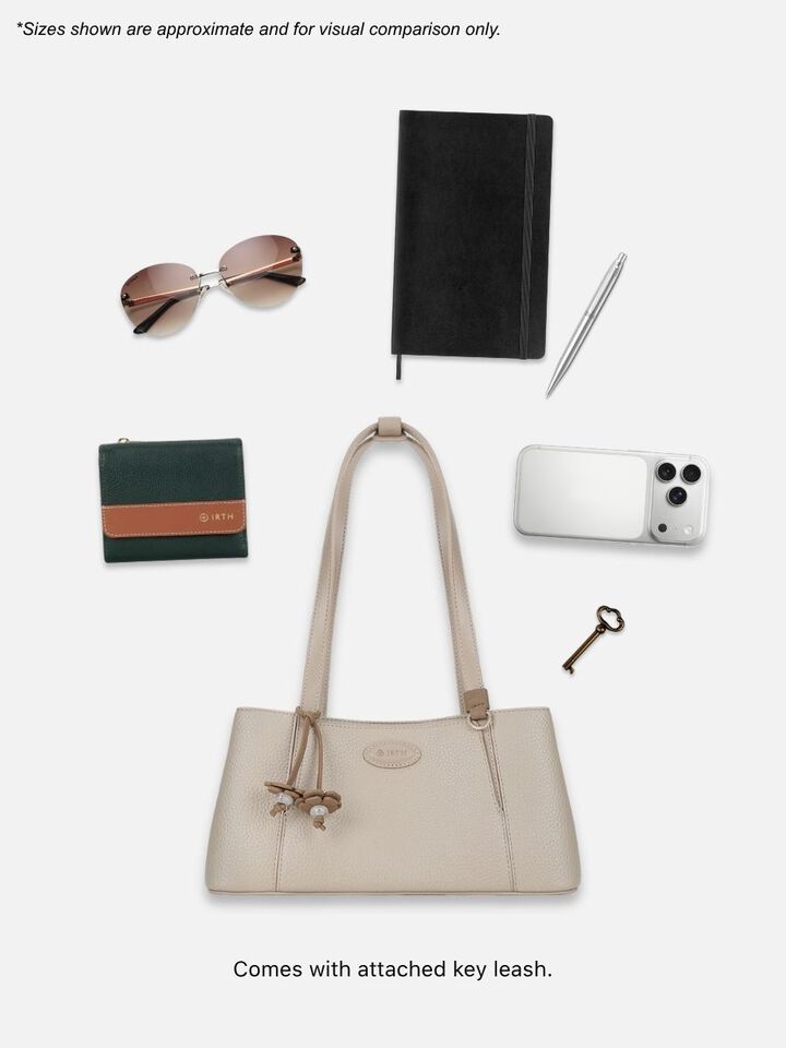 Milly Wide Shoulder Bag - Beige