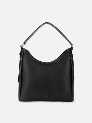 Lillian Leather Shoulder Bag - Black