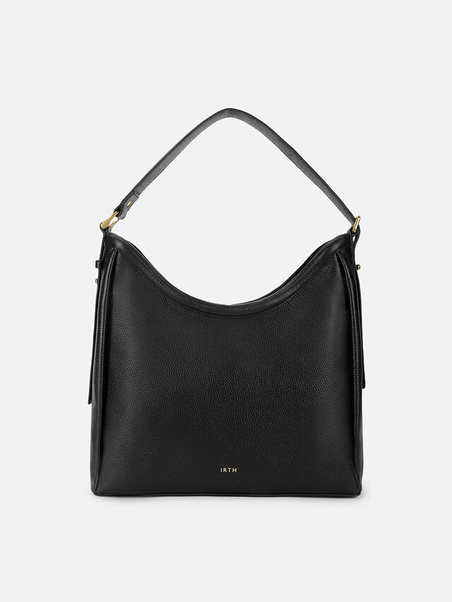 Lillian Leather Shoulder Bag - Black