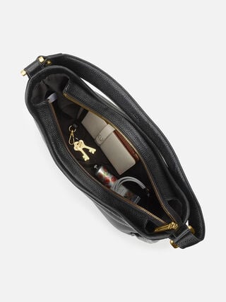 Lillian Leather Shoulder Bag - Black
