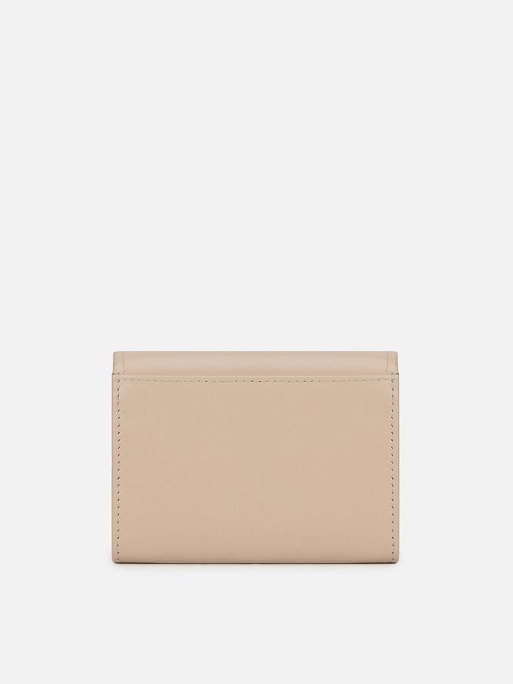 Parker Small Leather Wallet - Beige