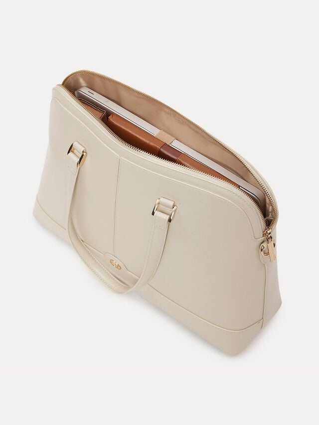 Brenda Large Work Bag - White