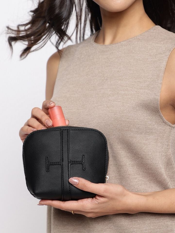 Coral Medium Makeup Organiser - Black