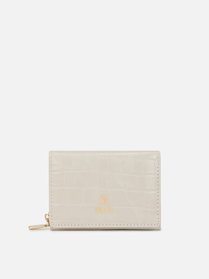 Odele Croco Wallet - Off-White