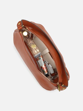 Lana Leather Shoulder Bag - Tan