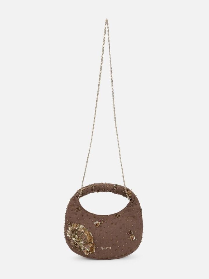 Tara Beaded Sparkles Handheld - Brown