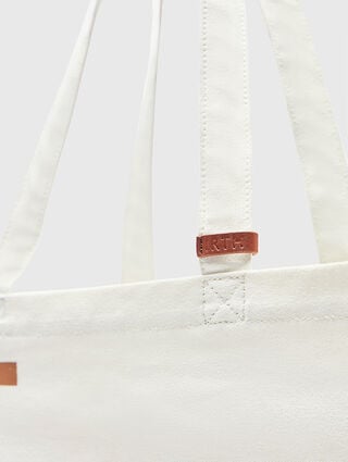 All White Canvas Shopper
