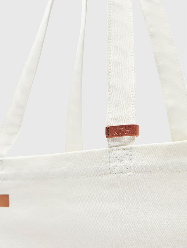 All White Canvas Shopper