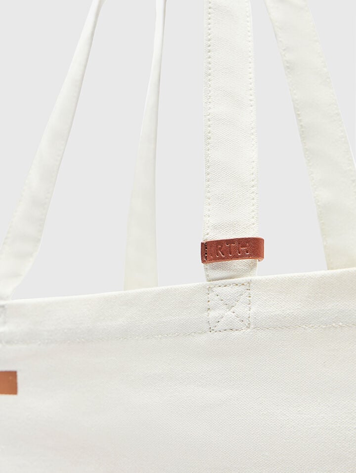 All White Canvas Shopper