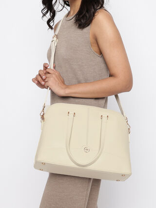 Brenda Medium Work Bag - White