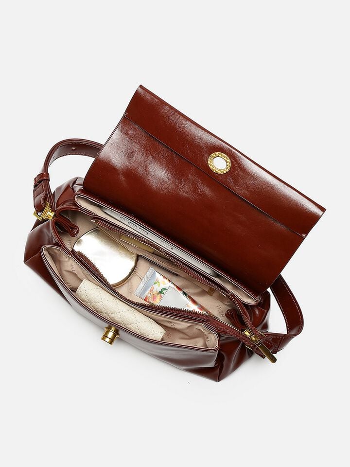 Brianna Wide Shoulder Bag - Tan