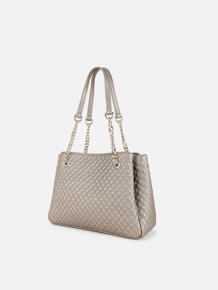 Dawn Quilted Shoulder Bag - Gold