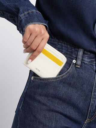 Sway Leather Card Holder - Off-White