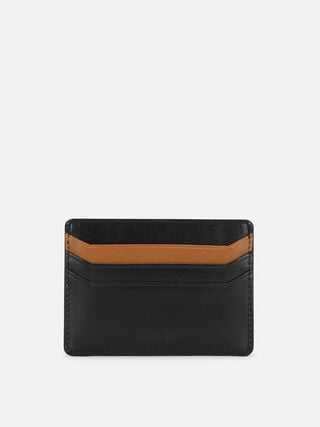 Tuck Leather Card Holder - Black