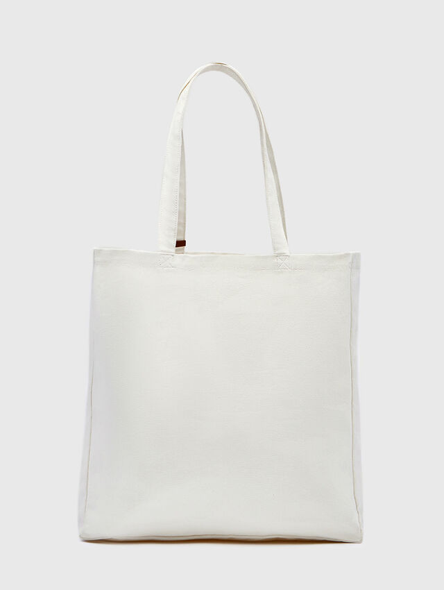 All White Canvas Shopper