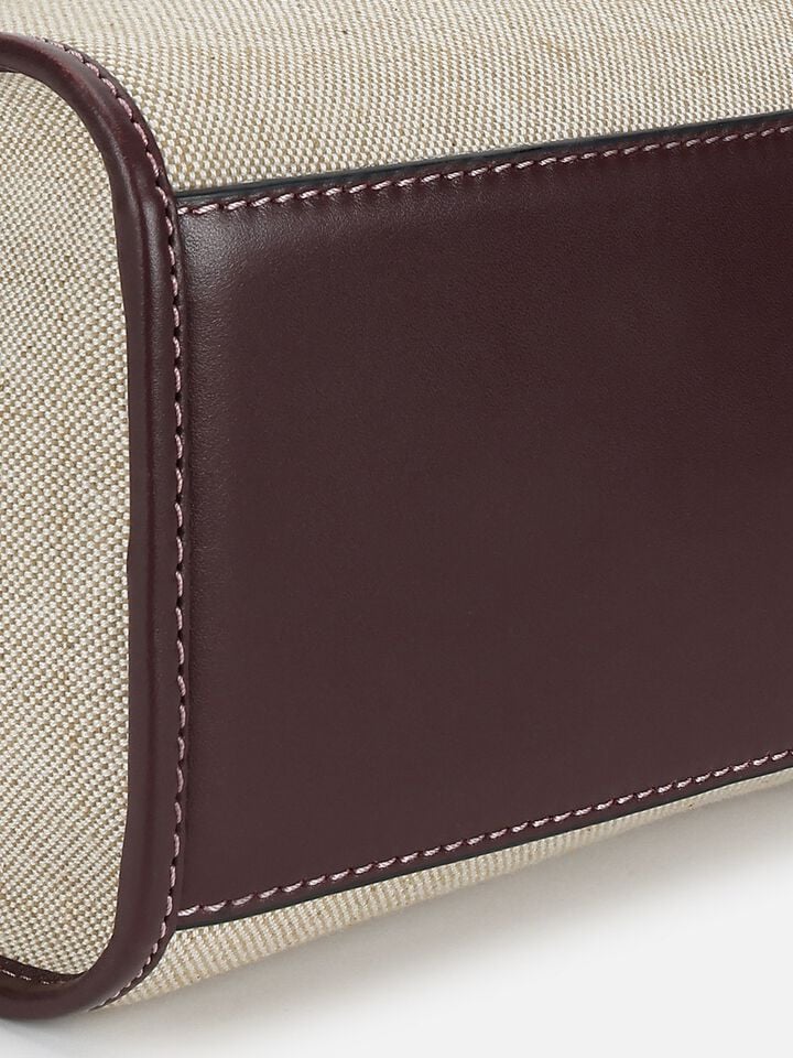 Phoebe Canvas Shoulder Bag - Brown