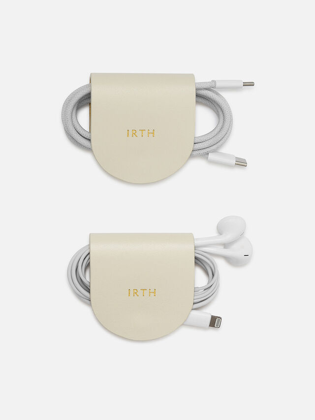 Wisp Leather Wire Wrap - Off-White