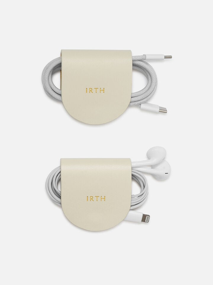 Wisp Leather Wire Wrap - Off-White
