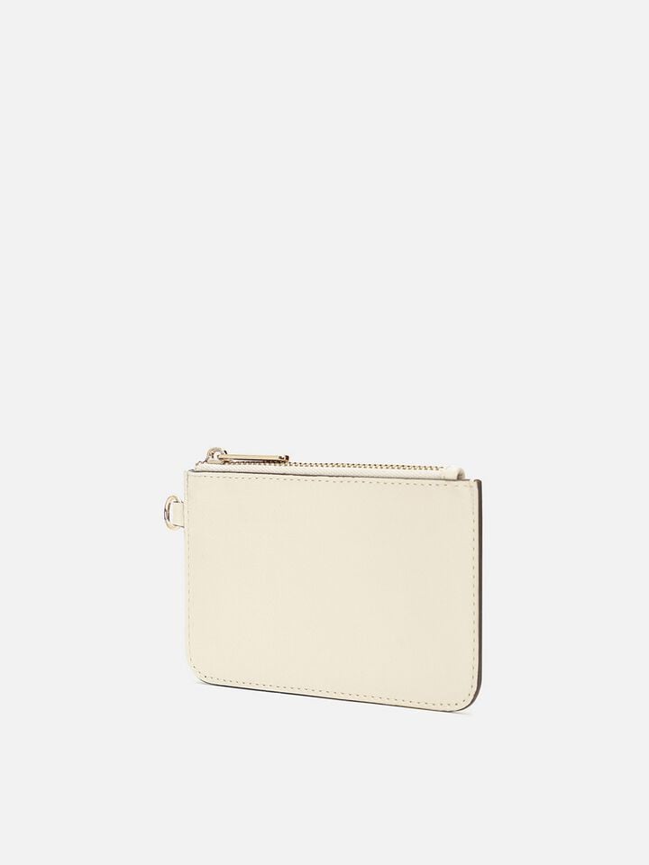 Jingle Leather Coin Pouch - Off-White