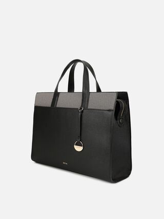 Olivia Tweed Work Bag - Black