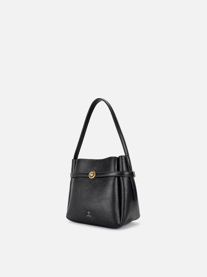 Valerie Tall Shoulder Bag - Black